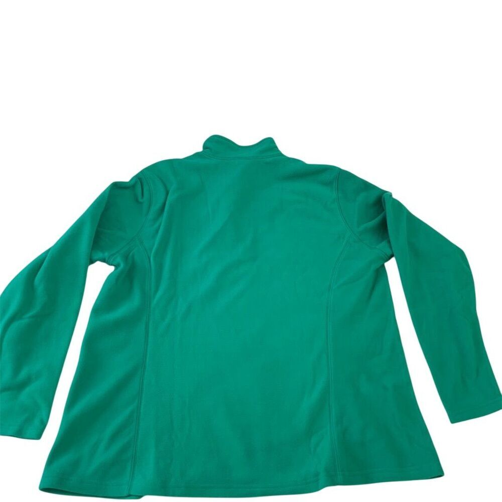 Eddie Bauer Women's 2XL Green 1/4 Zip Fleece Pullover - Picture 2 of 6